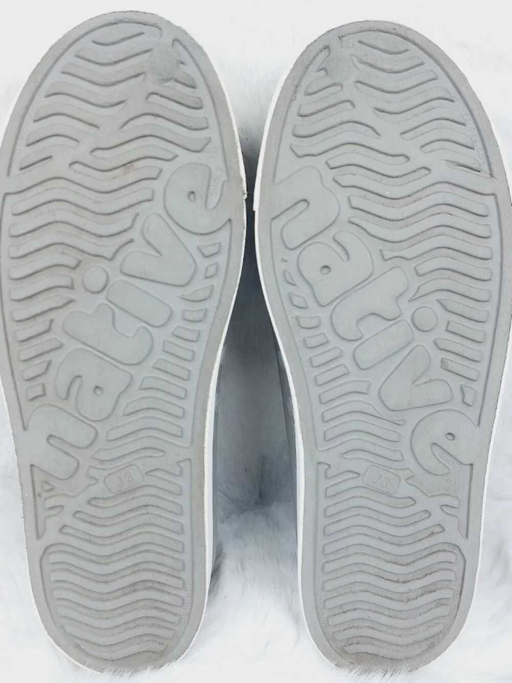 Native Girl's Gray White Jefferson EVA Slip-On Water Slip-On Sneaker Size 3
